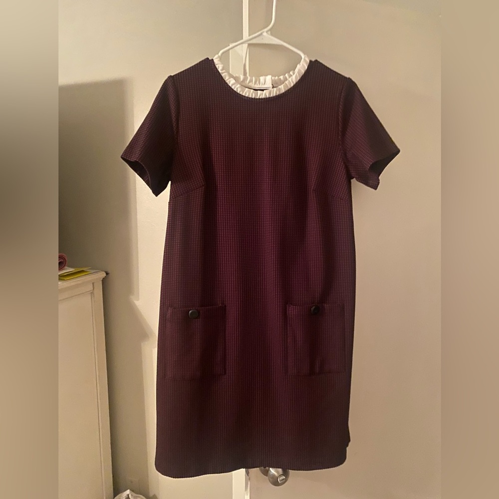 LOFT houndstooth swing dress (never worn)